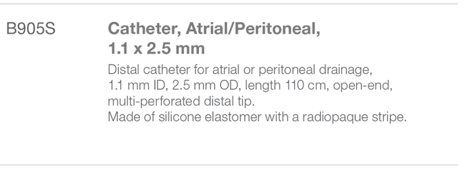 Sophysa B905S Distal Catheters from Rycol Medical in Ireland