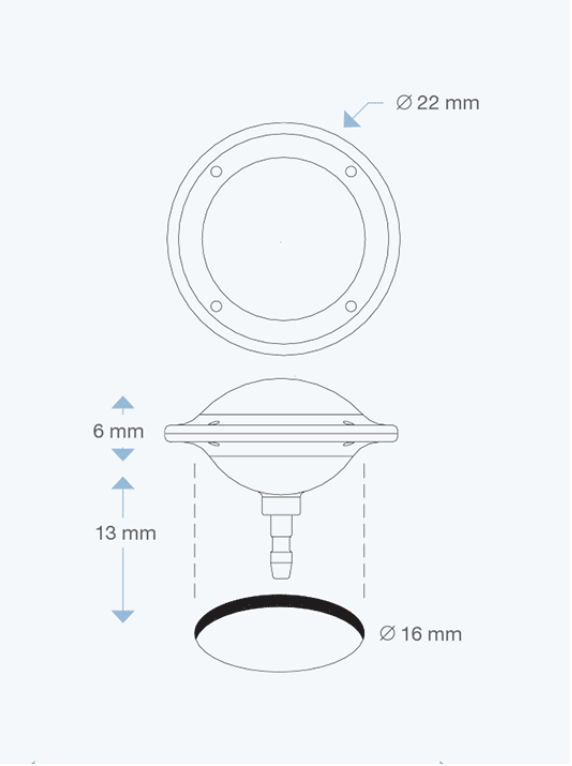 RE- 2010 Bottom Inlet Standard Reservoir products from Rycol Medical in Ireland