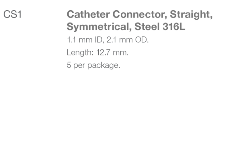 CS1 Symmetrical 2 Way Tuohy Needle Connector spec  from Rycol in Ireland