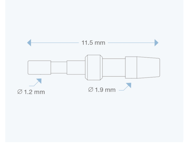 CO-2010 Asymmetrical  2 Way Tuohy Needle Connector drawing  from Rycol in Ireland