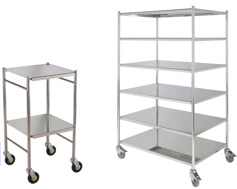 Stainless Steel Instrument Trolleys available from Rycol Medical in Ireland