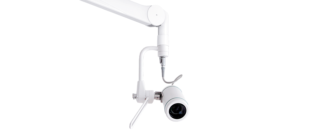 Carrier arm camera Video camera on separate carrier arm available from Rycol Medical in Ireland